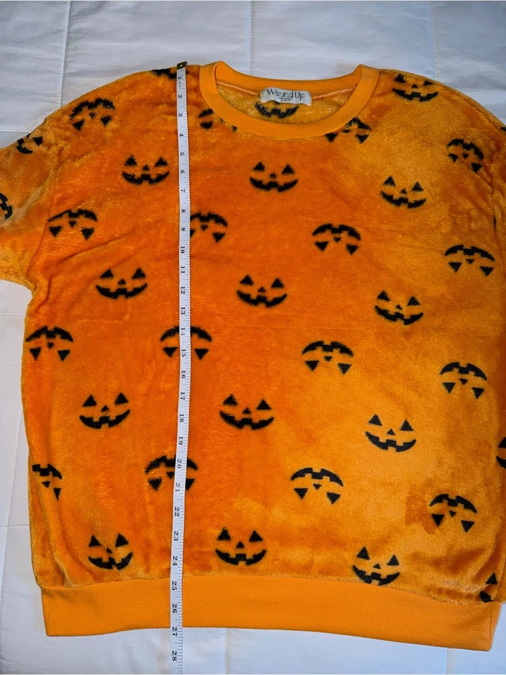 Orange Halloween Jack-O-Lantern Soft Fleece Sweater - XL